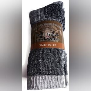 Merino Wool Casual Socks - Black and Gray